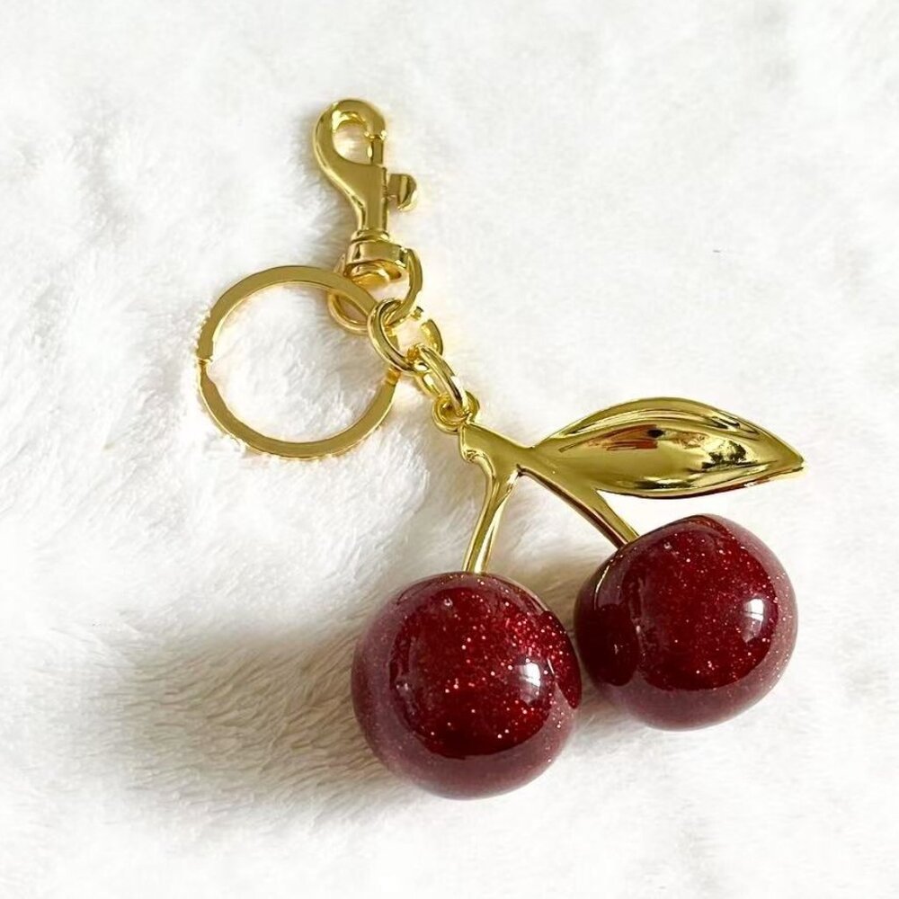 Cherry Bag Charm And Key Charm